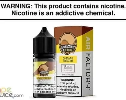 CUSTARD TOBACCO BY AIR FACTORY SALT 30ML - Vapejuice