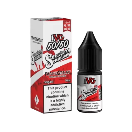 Strawberry Sensation IVG 50/50 e Liquid 10ml – TPD - Vapestorm Co