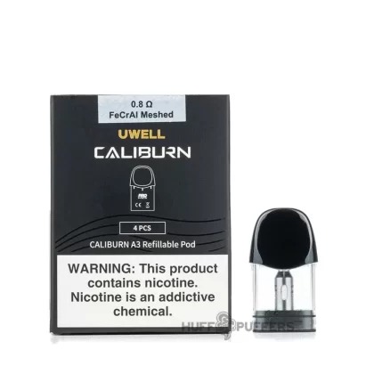 Uwell Caliburn A3 Pods - Resistance#0.8 ohm Meshed>1.0 ohm Meshed