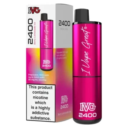 IVG 2400 Puff Disposable Vape – Berry Lemonade Ice