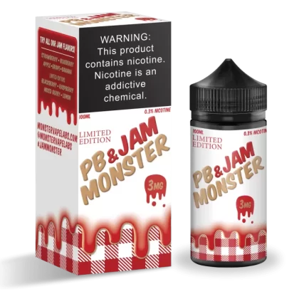Jam Monster Strawberry PB&J 100ml Vape Juice - Eightvape