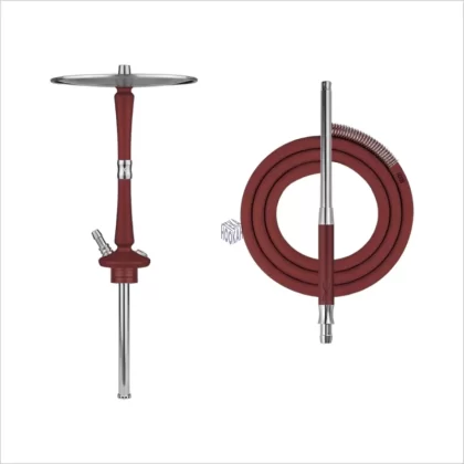 Shisha Hoob GO Wine Red Stainless Steel - Uszczelka; Dyfuzor, Talerzyk