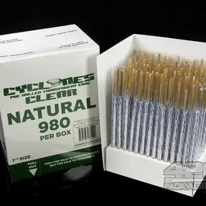 Cyclones 1 1-4 Size Natural Clear Cones 980/Box