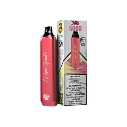IVG 5000 PUFFS DISPOSABLE VAPE – Strawberry Apple Banana Ice