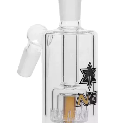 Nice Glass Double Wall 14mm Ashcatcher – Gold - Ecigpremium