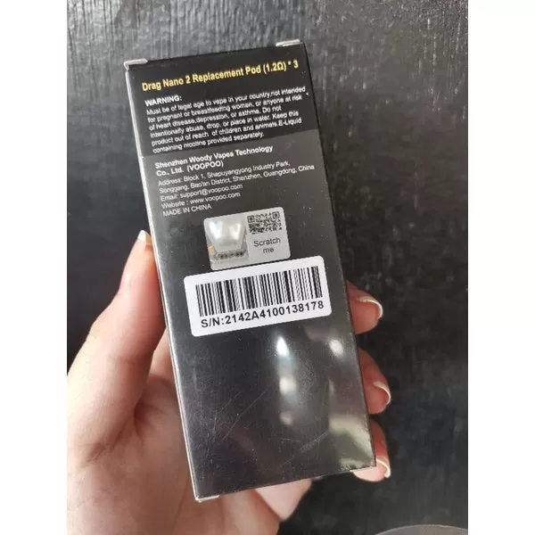 Voopoo Drag Nano 2 Replacement Pod Cartridge 2ml - 3pcs/pack / 1.2ohm - Image 2
