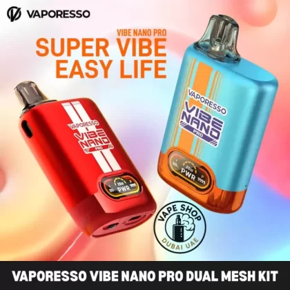 Vaporesso Vibe Nano Pro Dual Mesh Kit In Dubai, UAE - Black, Cherry Pink