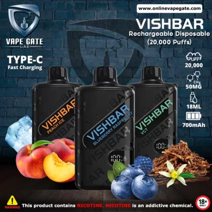 Vishbar Weekly Rechargeable Disposable Vape (20,000 Puffs) - Cool Mint / 20 mg