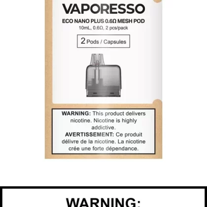Vaporesso Eco Nano Plus Pods - Resistance#0.6ohm (10mL)>0.8ohm (10mL)