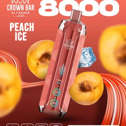 Al Fakher Crown Bar Crystal V2 8000 Peach Ice