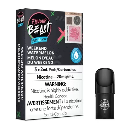 FLAVOUR BEAST PODS – WEEKEND WATERMELON - Nicotine Strength#20 mg/mL