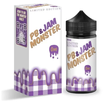 PB & Jam Monster Premium E-Liquid 100ml - Grape / 6mg