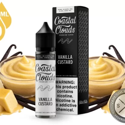 Vanilla Custard Coastal Clouds 60ml - Vape Product, Vape Product; NCDOR