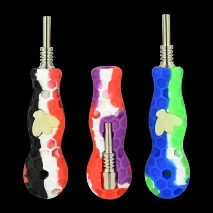 “Glow Bee” Silicone Vapor Straw with Titanium Tip - Ejuicewarehouse