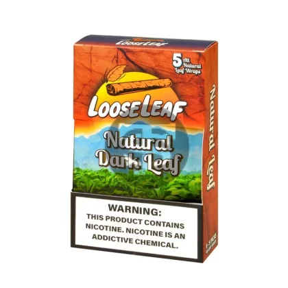 Loose Leaf Natural Dark wraps, 8 packs of 5
