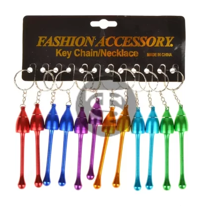 Key Chain Metal Pipe Mushroom Pack of 12 - Vape Store