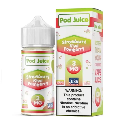 Pod Juice - Strawberry Kiwi Pomberry - 100ML E-Liquid - 0MG