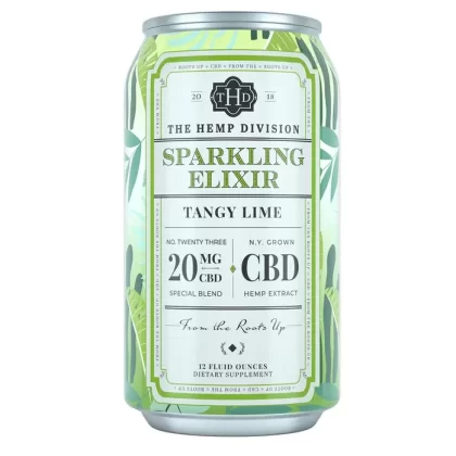The Hemp Division Tangy Lime Sparkling Elixir – 20 MG CBD