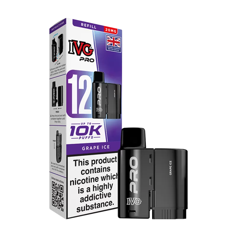 Grape Ice IVG Pro 12 Refill Pack - 20mg
