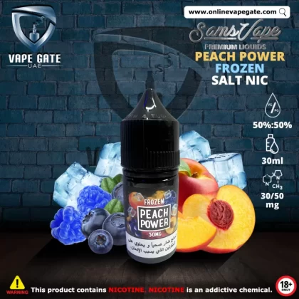 Frozen Peach Power Saltnic 30ml - Sam Vapes