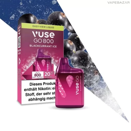 Vuse Go 800 – Blackcurrant Ice - Aromen, Propylenglykol; 20mg/ml (B34F55)