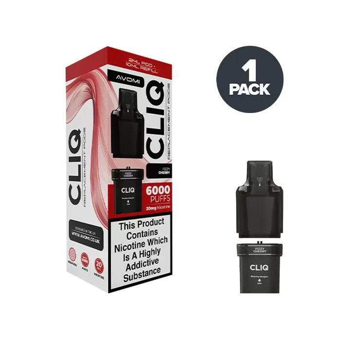 Fizzy Cherry Avomi Cliq 6000 Prefilled Pods