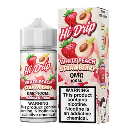 White Peach Strawberry | Hi-Drip | 100ml - Vape Product, Vape Product