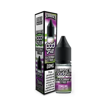 Blackcurrant Citrus Nic Salt E-Liquid by Seriously Pod Fill - 10 mg - Medium Strength