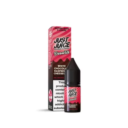 Just Juice Desserts White Chocolate Raspberry Cheesecake 10ml Nic Salt E-Liquid - 10mg