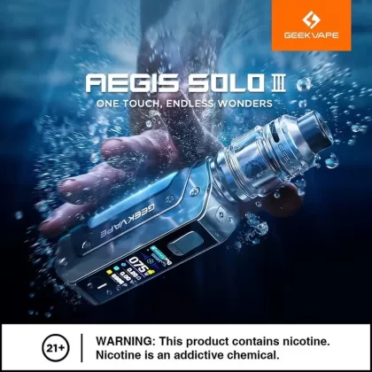 GEEKVAPE AEGIS SOLO 3 KIT - COLOR#SILVER>TITANIUM GRAY>BLACK>GOLDEN BLUE