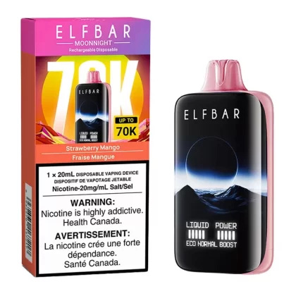Elf Bar MoonNight 70K Disposable Vape Device – Strawberry Mango 20ml - Nicotine Strength#20mg/ml