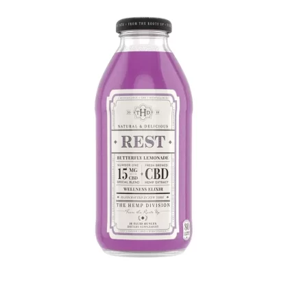 The Hemp Division Rest Case of 12 – Butterfly Lemonade – 15 MG CBD