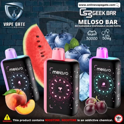 Geek Bar Meloso Bar Rechargeable Disposable Vape (30,000 Puffs) - 35 mg / Sour Grape