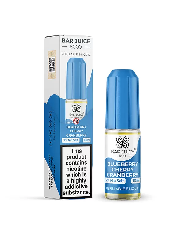 Bar Juice 5000 Blueberry Cherry Cranberry Nic Salt E-Liquid - 10mg - Image 2