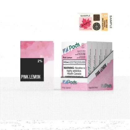 Zpods STLTH Compatible – Pink Lemon - Nicotine#Supreme Nic Blend - 20MG with 50 MG Throat HitOutside Ontario>Ontario