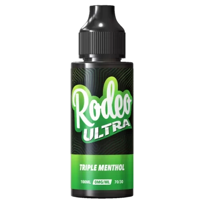 Triple Menthol by Rodeo Ultra 100ml - NIC SHOTS (FREE)