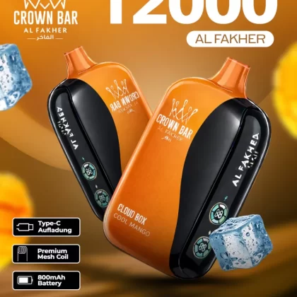 Al Fakher CrownBar Vape 12000 - Cool Mango