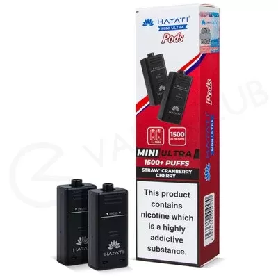 Straw Cranberry Cherry Hayati Mini Ultra Prefilled Pods