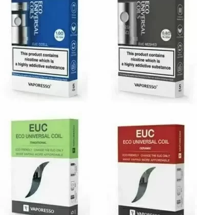 VAPORESSO ECO UNIVERSAL COILS EUC TRADITIONAL CERAMIC CCELL MESHED (PACK OF 5)