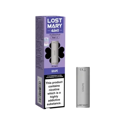 Lost Mary 4in1 Grape Pods (2 Pack) - Nicotine Strength#20mg