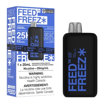 FEED Freez 25K Disposable Vape Device - Razzy Blue 20ml - 20mg/ml
