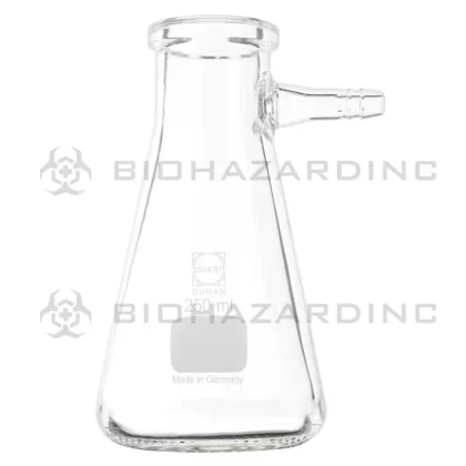 Schott DURAN® | Filtering Flask – Erlenmeyer Shape w/ Glass Hose | 250mL