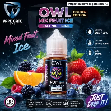Owl Golden Edition Mix Fruit Ice Salt Nic - 30ml - 25 mg
