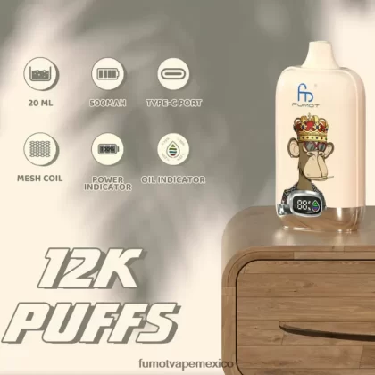 Fumot Digital Box 12000 vapeador desechable de 20 ml – (1 pieza) kiwi maracuyá guayaba H0XPTX133 Fumot Sabores
