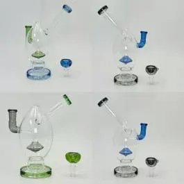 Waterpipe – 9 Inches – Egg With Showerhead Perc (RH-212)