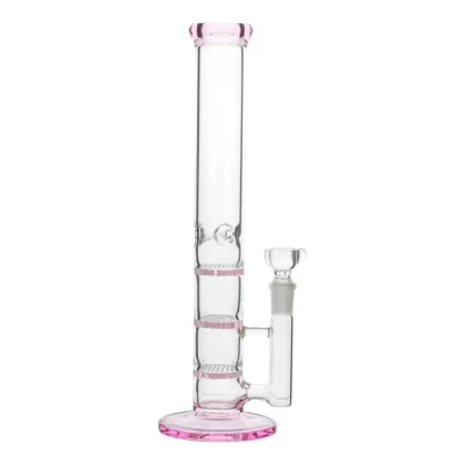 Pink Triple Puncture Straight Shooter – 12in - Vape Store