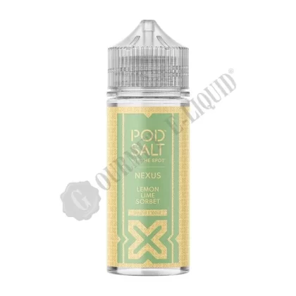 Lemon Lime Sorbet 100ml Shortfill E-Liquid by Pod Salt Nexus - Size#100ml~Nicotine Strength#0mg~Add Nicotine Shot For#0mg>3mg>6mg