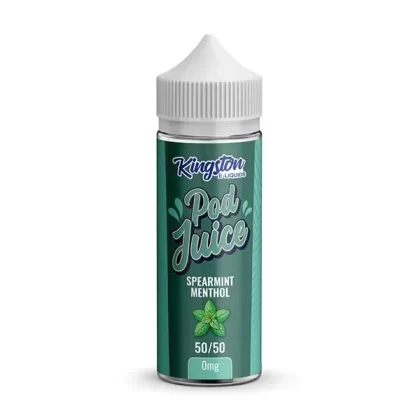 KINGSTON POD JUICE SPEARMINT MENTHOL 100ML SHORTFILL E-LIQUID