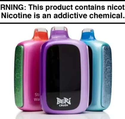 Beri Crush 50K Zero Nicotine Disposable Vape – 50,000 Puffs - Blue Razz Ice, Grape Ice (32A8AB)