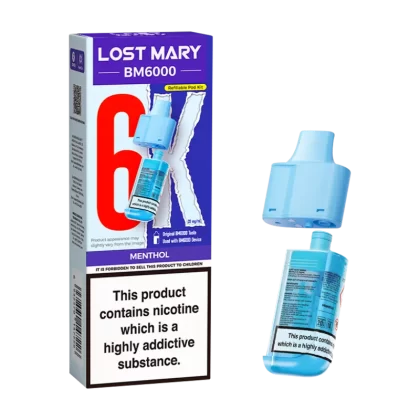 Menthol Lost Mary BM6000 Refill Pack - 10mg - Vape Product